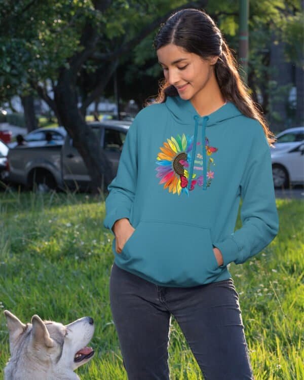 Bluza z kapturem <br>Twoja Prawda Kwiat Motyl