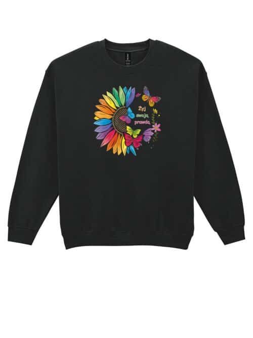 Bluza bez kaptura Twoja Prawda Kwiat Motyl