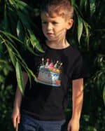 Koszulka Dziecięca z Tortem Personalizowana na urodziny z wyborem wieku