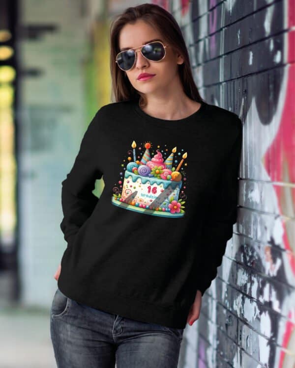 TL1292 Tshirt Hoodie Sweater SIM20 Bluza bez kaptura <br>Personalizowana Urodziny Tort