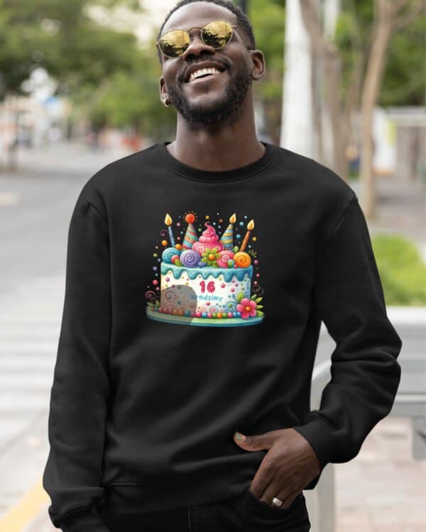 TL1292 Tshirt Hoodie Sweater SIM21 Bluza bez kaptura <br>Personalizowana Urodziny Tort