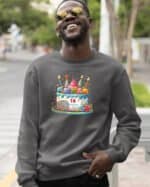 TL1292 Tshirt Hoodie Sweater SIM24 Bluza bez kaptura <br>Personalizowana Urodziny Tort