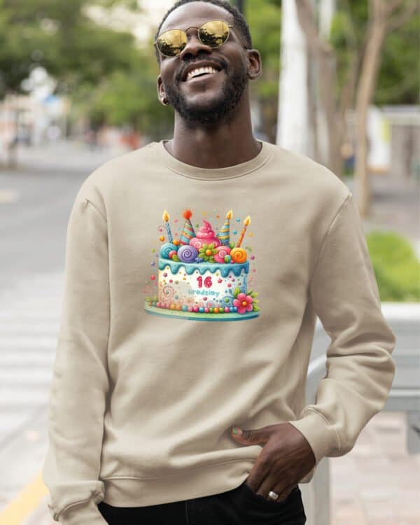 TL1292 Tshirt Hoodie Sweater SIM30 Bluza bez kaptura <br>Personalizowana Urodziny Tort