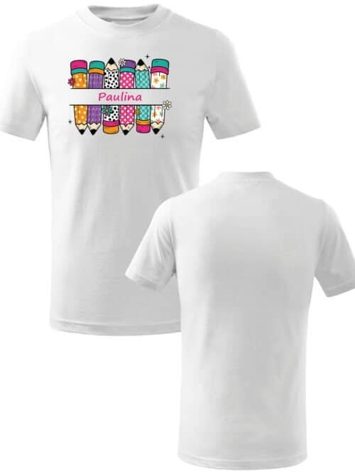 Koszulka Dziecięca z własnym Imieniem Personalizowana do Szkoły