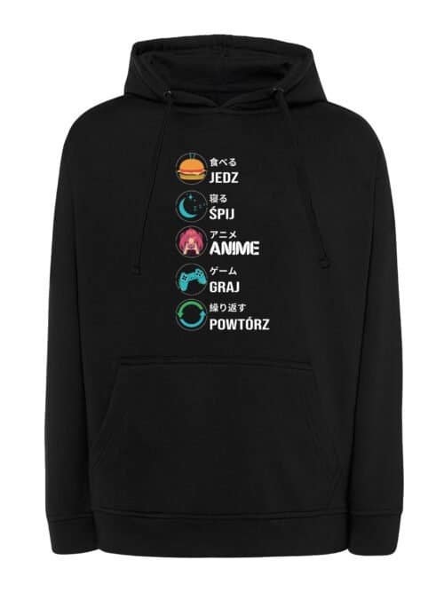 Bluza z kapturem Anime Gaming Życie