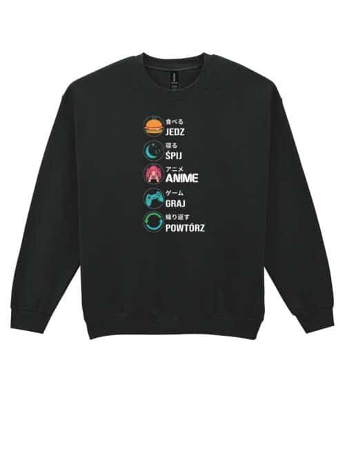 Bluza bez kaptura Anime Gaming Życie