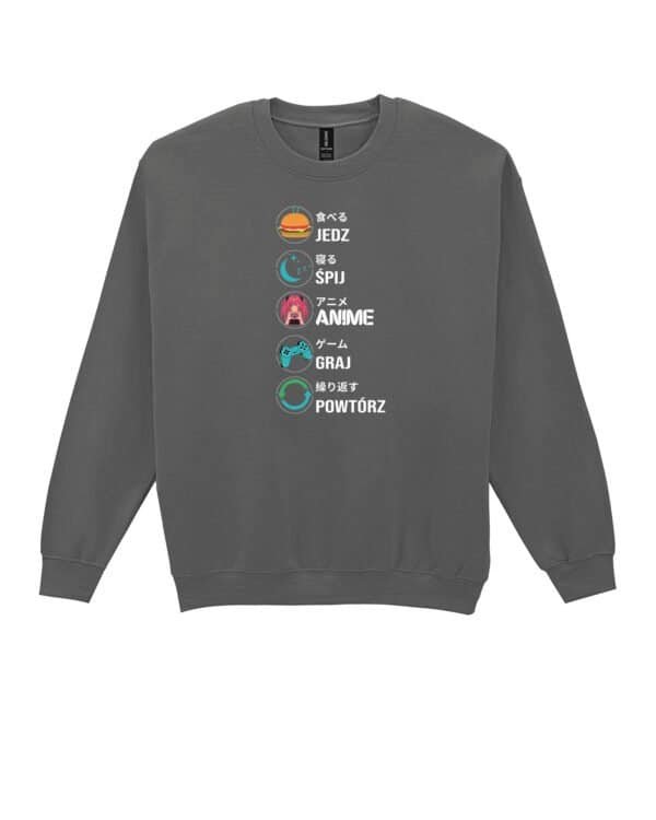 Bluza bez kaptura <br>Anime Gaming Życie