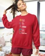Bluza bez kaptura <br>Anime Gaming Życie