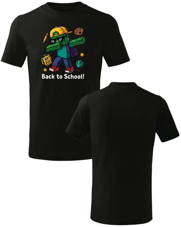 Koszulka Dziecięca Back to School dla Gracza w stylu gamingowym