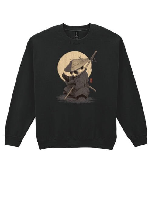 Bluza bez kaptura Panda Samuraj Japonia Artystyczne