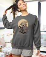 Bluza bez kaptura <br>Panda Samuraj Japonia Artystyczne
