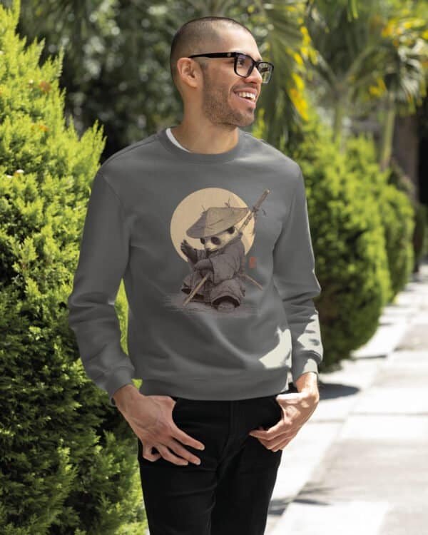 Bluza bez kaptura <br>Panda Samuraj Japonia Artystyczne