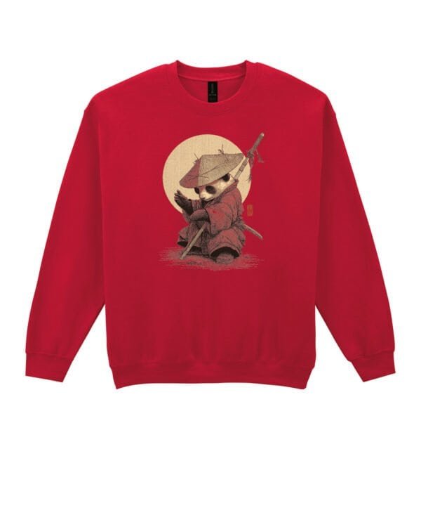 Bluza bez kaptura <br>Panda Samuraj Japonia Artystyczne