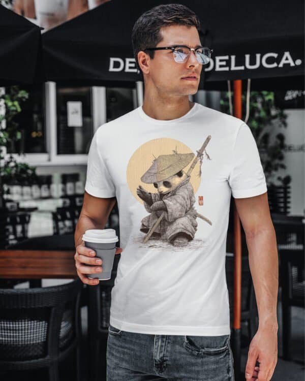 Koszulka Panda Samuraj Japonia Artystyczne