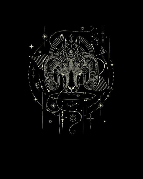 Bluza z kapturem Znak Zodiaku <br>Baran Minimalistyczny Styl