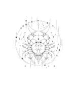 TL1317BK Tshirt Hoodie Sweater SIM7 Bluza bez kaptura <br>Znak Zodiaku Rak Minimalistyczny Styl