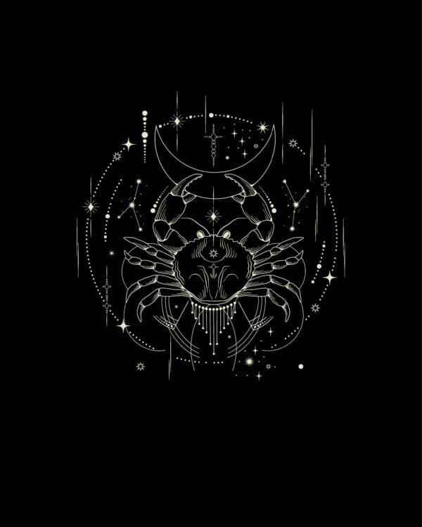 Bluza z kapturem Znak Zodiaku <br>Rak Minimalistyczny Styl