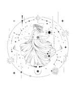 TL1319BK Tshirt Hoodie Sweater SIM7 Bluza bez kaptura <br>Znak Zodiaku Panna Minimalistyczny Styl