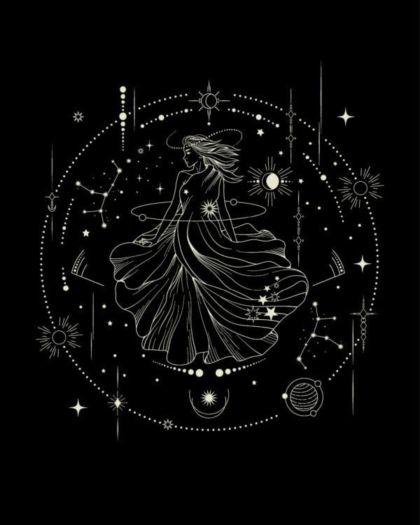 Bluza z kapturem Znak Zodiaku <br>Panna Minimalistyczny Styl