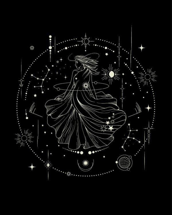 TL1319WH Tshirt Hoodie Sweater SIM19 Bluza bez kaptura <br>Znak Zodiaku Panna Minimalistyczny Styl