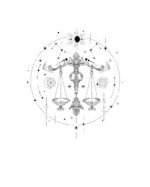 Koszulka Znak Zodiaku Waga Minimalistyczny Styl