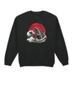 TL1327 Tshirt Hoodie Sweater SIM19 Bluza bez kaptura Godzilla Japonia Kaju Morze