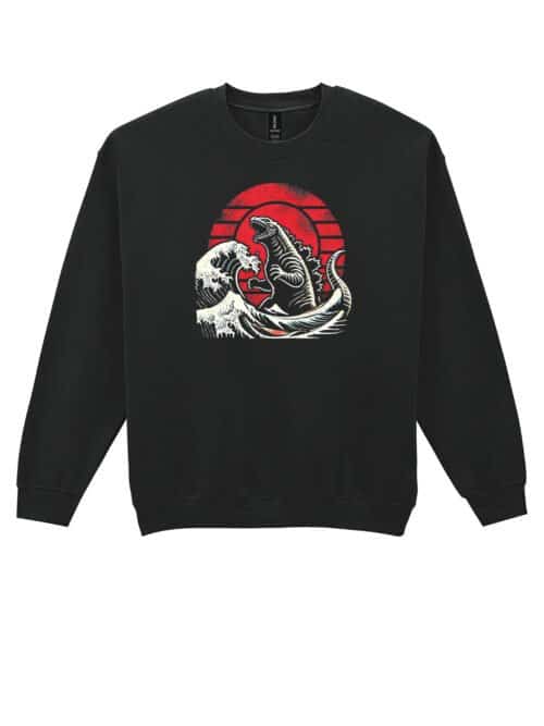 TL1327 Tshirt Hoodie Sweater SIM19 Bluza bez kaptura Godzilla Japonia Kaju Morze