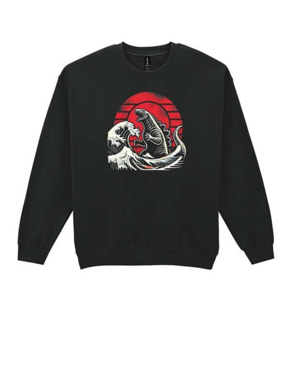 TL1327 Tshirt Hoodie Sweater SIM19 Bluza bez kaptura Godzilla Japonia Kaju Morze