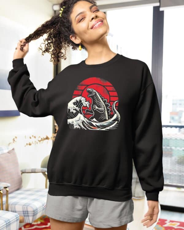TL1327 Tshirt Hoodie Sweater SIM20 Bluza bez kaptura <br>Godzilla Japonia Kaju Morze