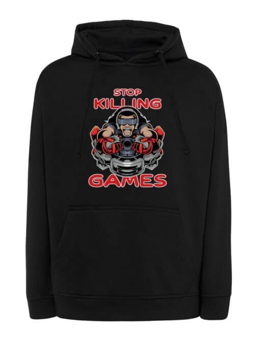 Bluza z kapturem Stop Killing Games