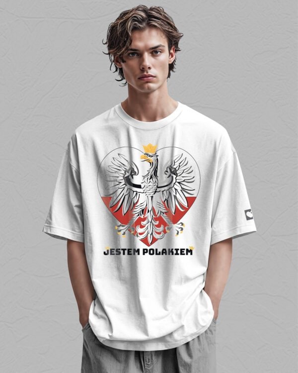 TL1168 Tshirt Oversize SALE20 Koszulka Gruba Premium <br>Patriotyczna Jestem Polakiem