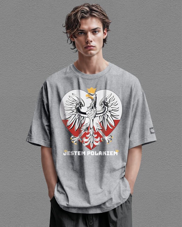 TL1168WH Tshirt Oversize SALE11 Koszulka Gruba Premium <br>Patriotyczna Jestem Polakiem