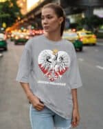 TL1168WH Tshirt Oversize SALE12 Koszulka Gruba Premium <br>Patriotyczna Jestem Polakiem