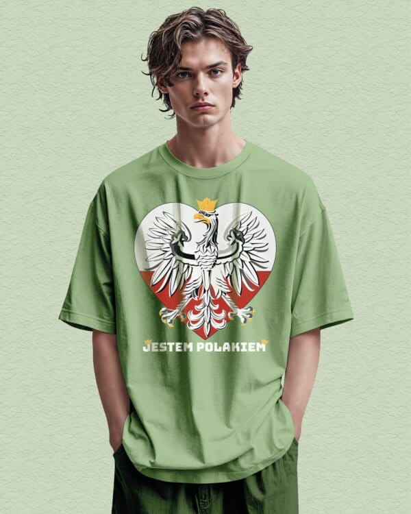 TL1168WH Tshirt Oversize SALE14 Koszulka Gruba Premium <br>Patriotyczna Jestem Polakiem