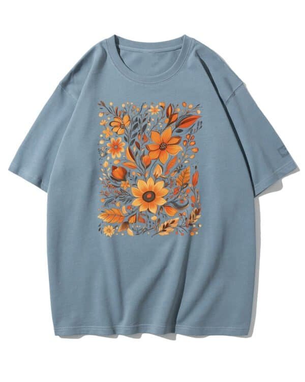 Koszulka oversize Jesienne Kwiaty