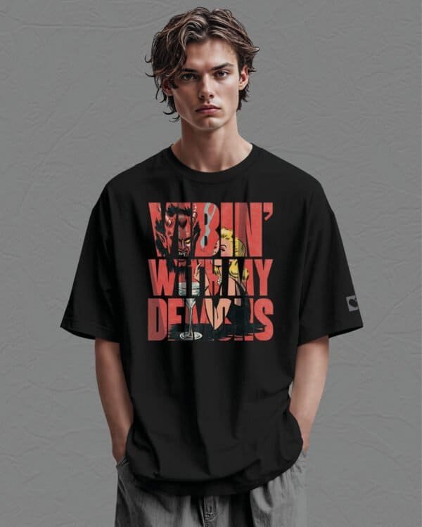 Koszulka oversize Pakt z Demonami <br>Dark Vibes