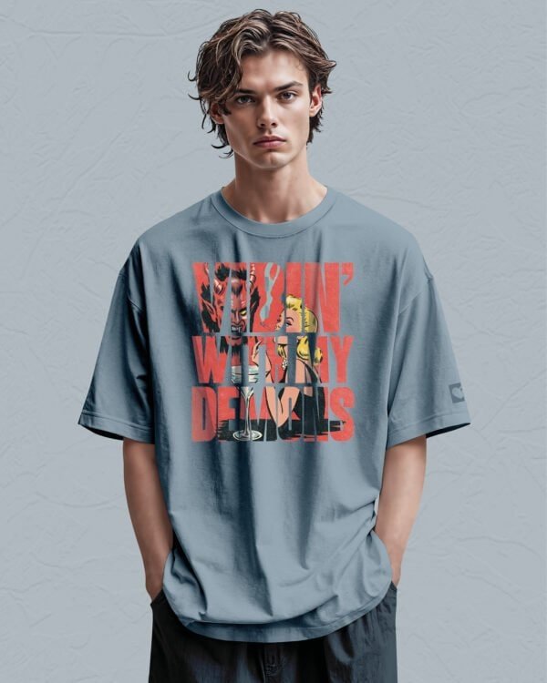 Koszulka oversize Pakt z Demonami <br>Dark Vibes