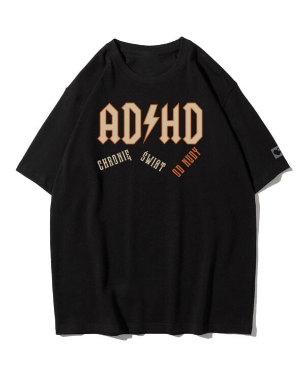 Koszulka oversize Rock ADHD Parodia ACDC