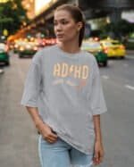 Koszulka oversize Rock ADHD <br>Parodia ACDC