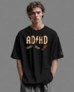 Koszulka oversize Rock ADHD <br>Parodia ACDC