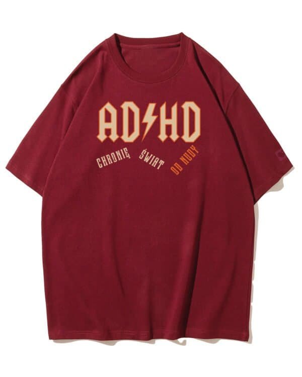 Koszulka oversize Rock ADHD <br>Parodia ACDC