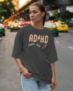 Koszulka oversize Rock ADHD <br>Parodia ACDC