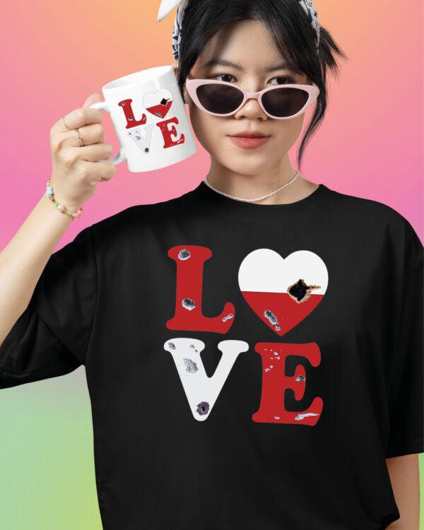 TLSET0780 Tshirt Mug2 Zestaw Koszulka i Kubek Love Poland Kocham Polskę
