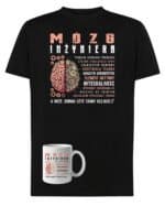 TLSET0838 Tshirt Mug Zestaw Koszulka i Kubek Mózg Inżyniera Zabawny Prezent
