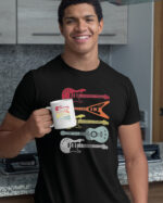 TLSET0977 Tshirt Mug3 Zestaw Koszulka i Kubek z Gitarami dla Muzyka Guitars