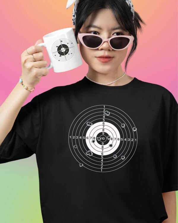 TLSET1047 Tshirt Mug2 Zestaw Koszulka i Kubek Tarcza Strzelnicza Militaria Cel