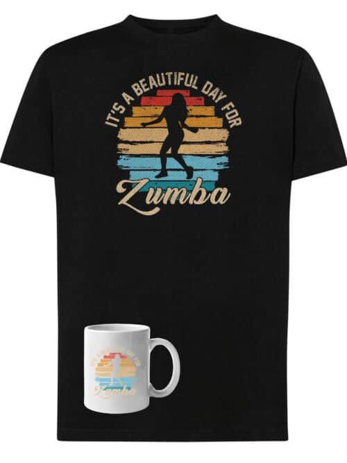 TLSET1052 Tshirt Mug Zestaw Koszulka i Kubek Zumba Fitness Taniec