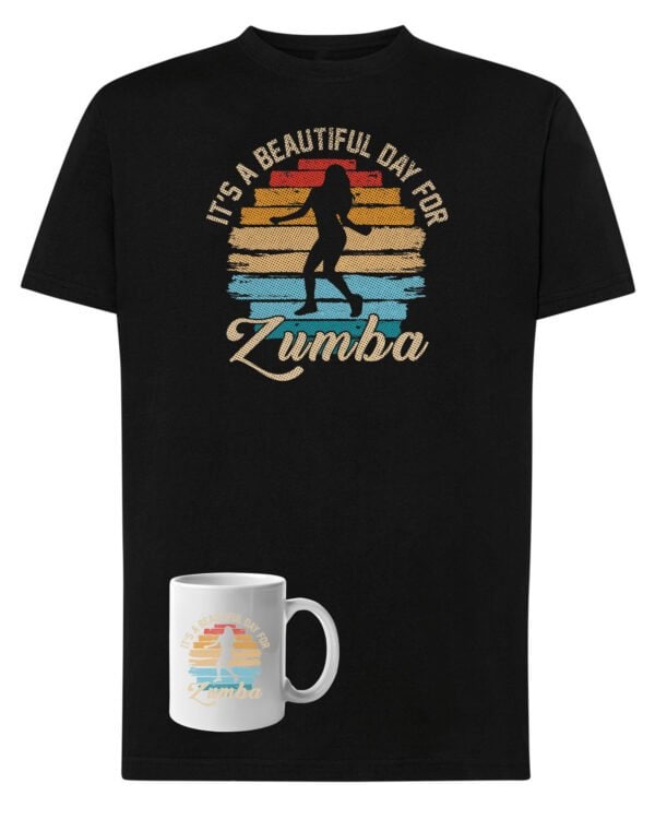TLSET1052 Tshirt Mug Zestaw Koszulka i Kubek Zumba Fitness Taniec