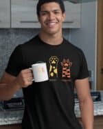 TLSET1091 Tshirt Mug3 Zestaw Koszulka i Kubek Kocie Łapki Kamień Papier Nożyczki