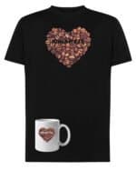 TLSET1115 Tshirt Mug Zestaw Koszulka i Kubek Kawam Cię Kocham Kawę